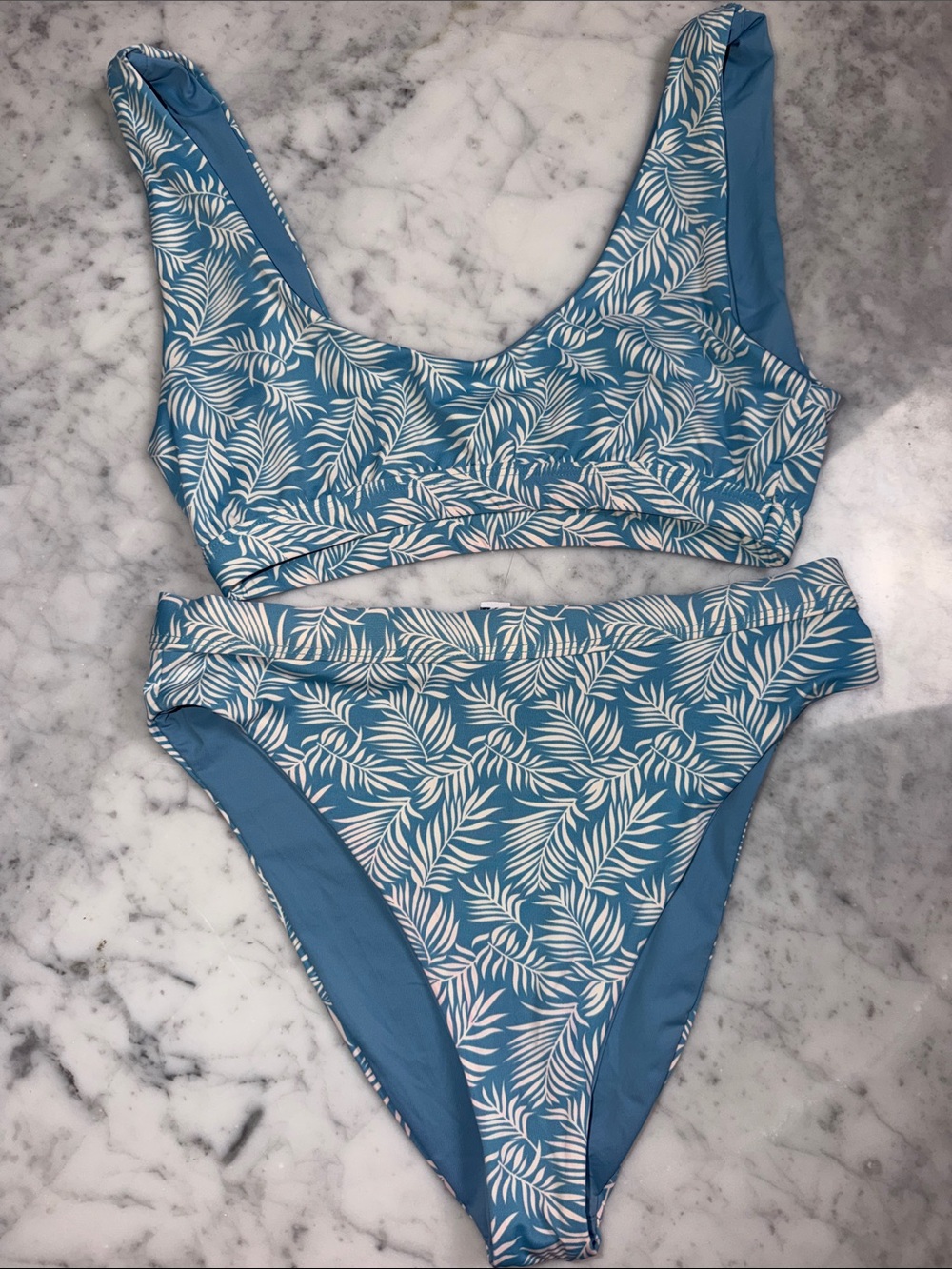 Dippin' Daisy'S Tropical Leaf Print Bikini Set